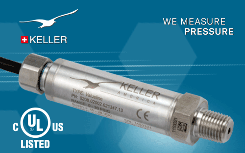 The Valueline pressure transmitter by KELLER America provides impressive accuracy, guaranteed lightning protection, and UL / cUL approvals for use in hazardous locations. Builds and ships to order in 3 business days or less.